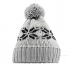 Fairisle Snow Winter Beanie Hat Grey