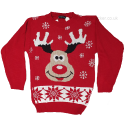 Reindeer Rudolph Red Christmas Jumper
