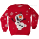Olaf Frozen Red Christmas Jumper