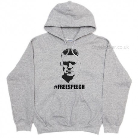 Tommy Robinson Silenced Free Speech Hoodie