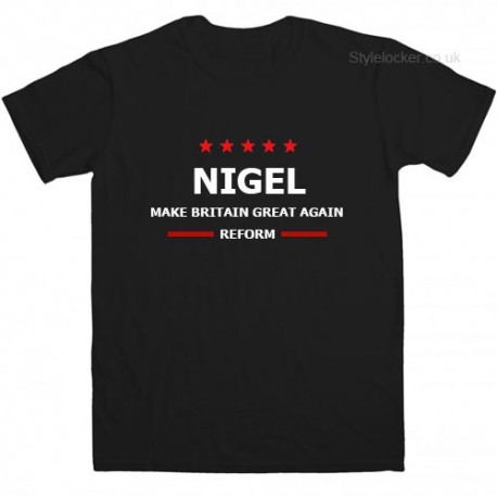 Nigel Make Britain Great Again Black T shirt