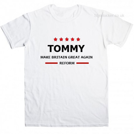 Tommy Robinson Free Speech Reform Support White T shirt