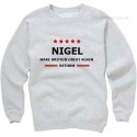 Nigel Farage Make Britain Great Again Reform UK Grey Sweatshirt